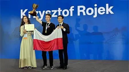 Krzysztof Rojek – winner of the 2nd International AI Olympiad in Beijing